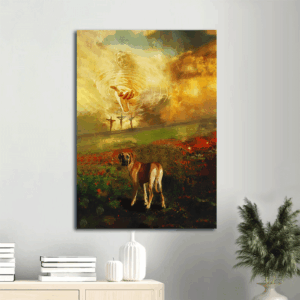 Jesus and Great Dane Portrait Poster: Beautiful World Home Decor Gift for Christian and Dog Lover