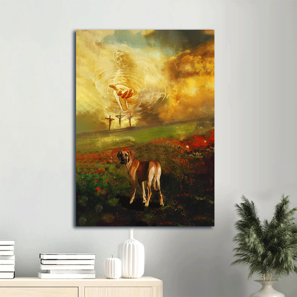 Jesus and Great Dane Portrait Poster: Beautiful World Home Decor Gift for Christian and Dog Lover Jesus and Great Dane Portrait Poster: Beautiful World Home Decor Gift for Christian and Dog Lover