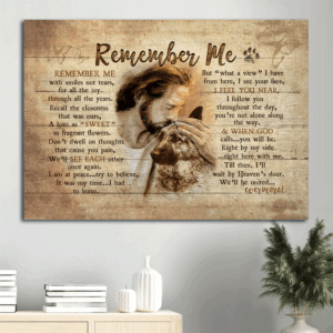 Jesus Landscape Poster: German Shepherd Christian Gift - Remember Me Wall Art