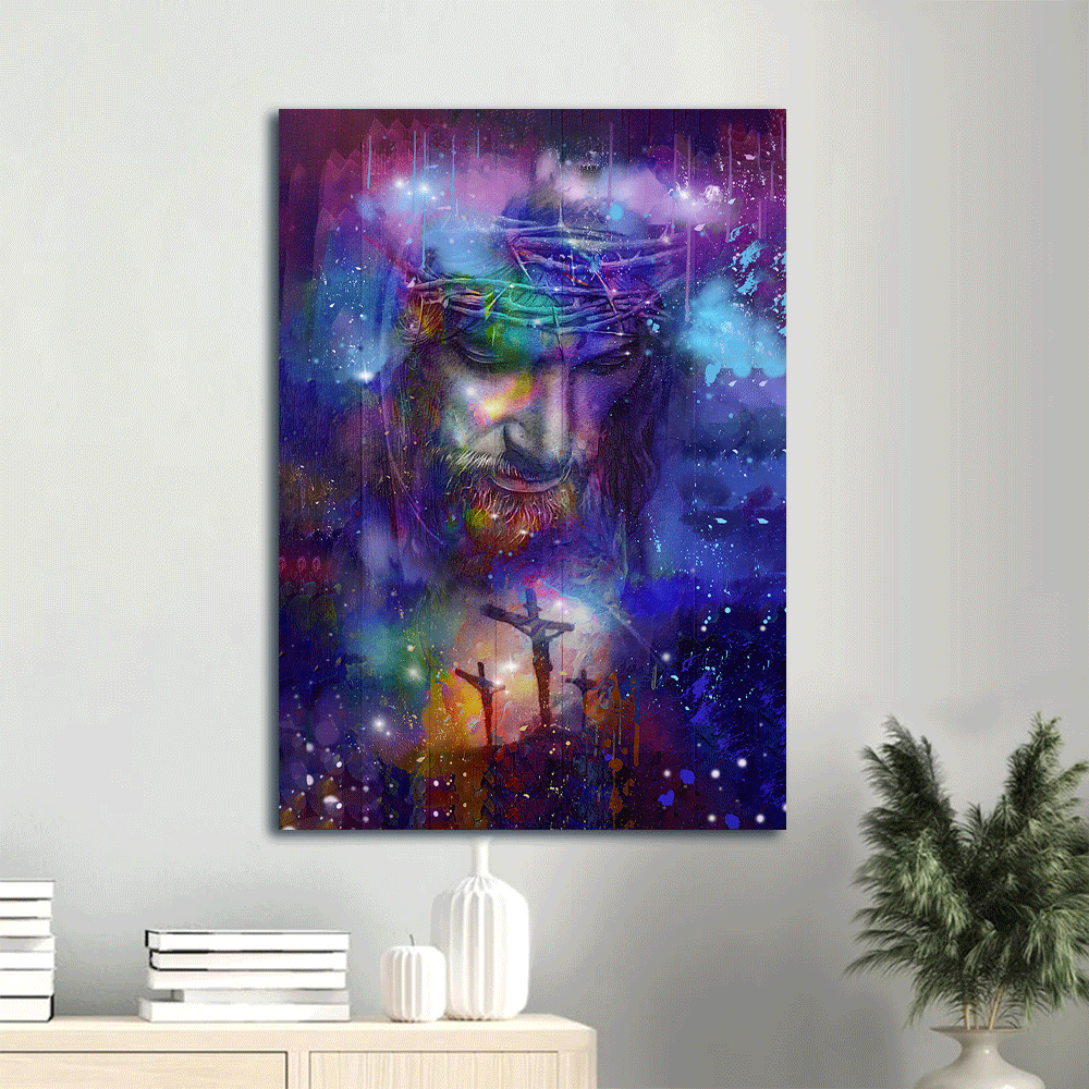 Jesus Portrait Poster Home Decor Gift – Galaxy Cross Painting for Christians – Wall Art Prints Jesus Portrait Poster Home Decor Gift – Galaxy Cross Painting for Christians – Wall Art Prints