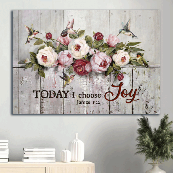 Jesus Peony Landscape Poster Home Decor Gift – Christian Joyful Wall Art