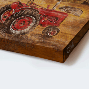 Christian Home Decor Gift: Jesus Landscape Poster with Paddy Field Electric Tricycle Old Barn Painting - God Made a Farmer 3