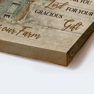 Jesus Landscape Poster Home Decor Gift - Peaceful Farm & Wooden Cross - Gift For Christian 3