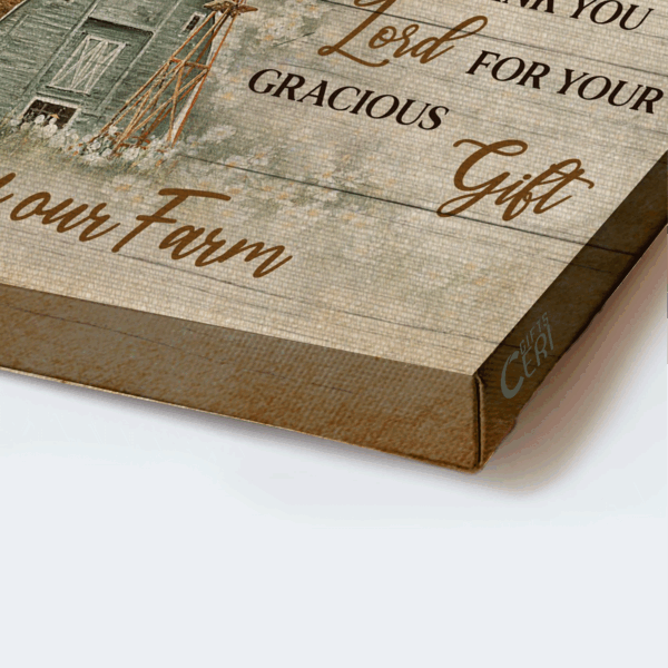 Jesus Landscape Poster Home Decor Gift – Peaceful Farm & Wooden Cross – Gift For Christian