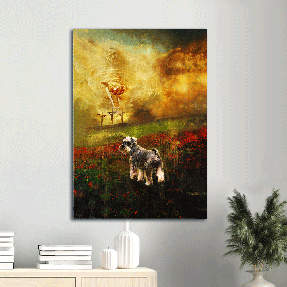 Jesus Painting & Schnauzer Portrait Poster Home Decor Gift – Christian Dog Lover Wall Art Jesus Painting & Schnauzer Portrait Poster Home Decor Gift – Christian Dog Lover Wall Art