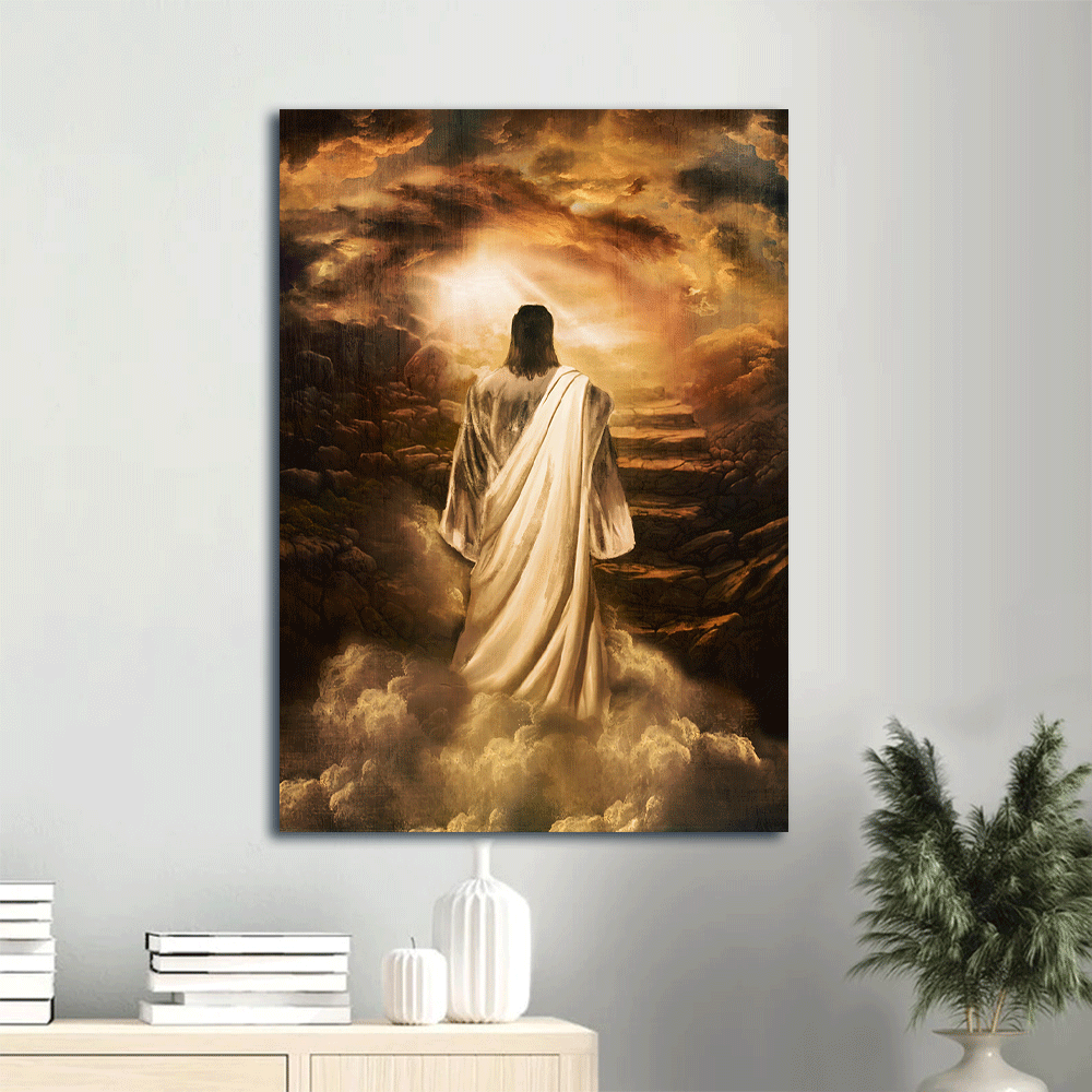 Christian Home Decor: Jesus Portrait Poster – Stairway to Heaven & Walking with Jesus – Gift for Christians – Wall Art Prints Christian Home Decor: Jesus Portrait Poster – Stairway to Heaven & Walking with Jesus – Gift for Christians – Wall Art Prints