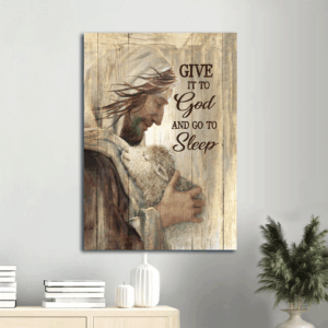 Jesus Portrait Poster Home Decor Gift with Little Lamb - Gift for Christian - Wall Art Prints