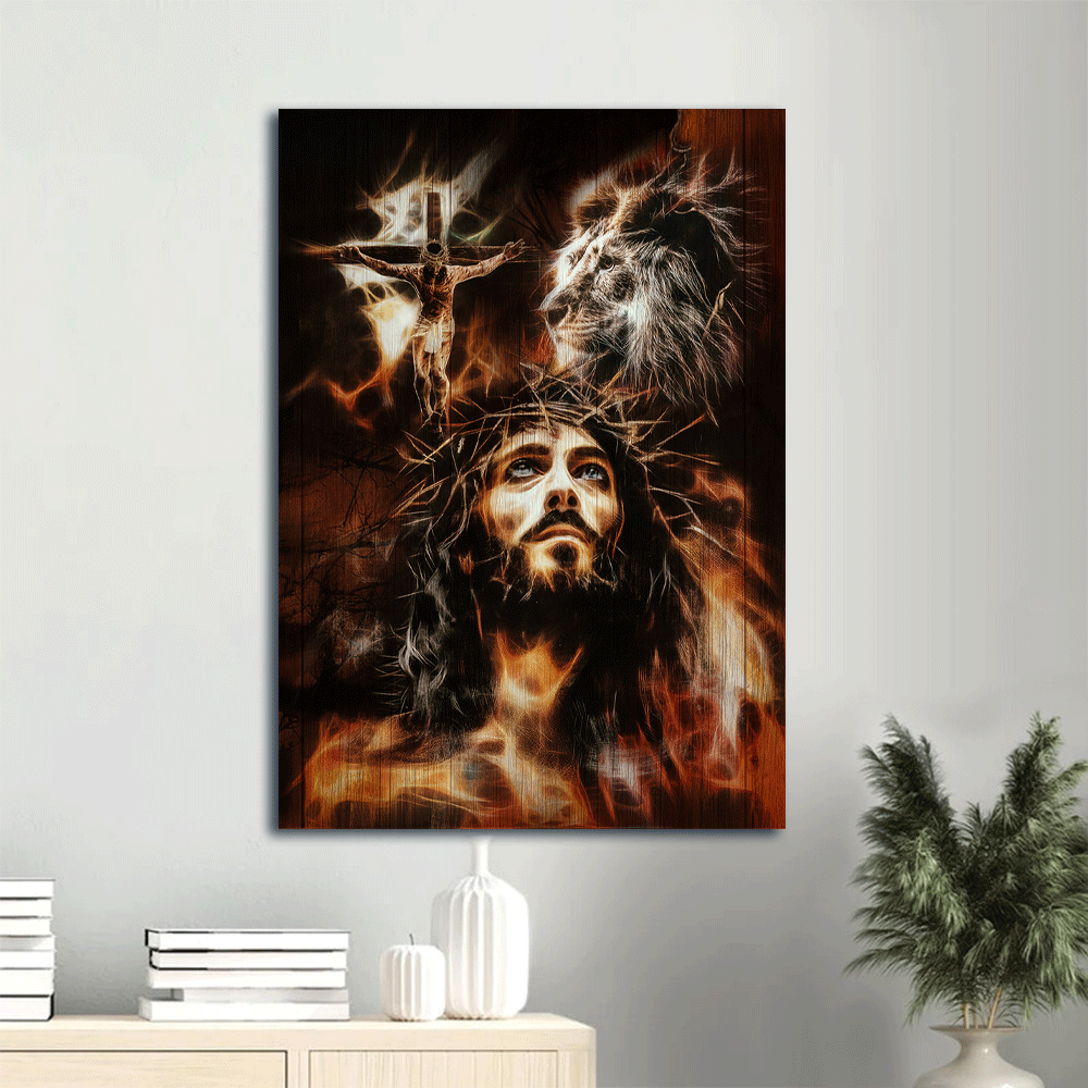 Jesus Portrait Poster Home Decor Gift – Lion of Judah Painting Christian Wall Art Prints Jesus Portrait Poster Home Decor Gift – Lion of Judah Painting Christian Wall Art Prints
