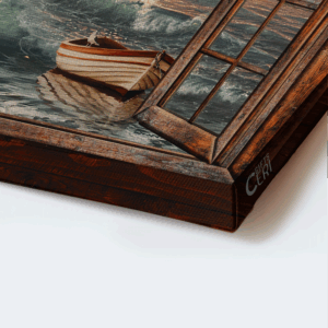 Jesus Landscape Poster Home Decor Gift - Walks on Water Lighthouse Sun Rises - Gift For Christian 1