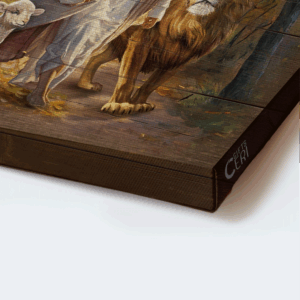 Jesus Landscape and Lion Painting Poster Home Decor Gift for Christians - Spirit Lead Me Without Borders 1