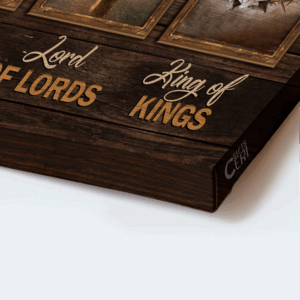Christian Home Decor Gift: Jesus Landscape & Lion King Poster - Lamb of God Crown of Thorns Lord of Lords Lion of Judah 1