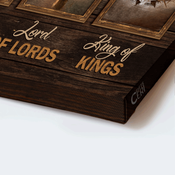 Christian Home Decor Gift: Jesus Landscape & Lion King Poster – Lamb of God Crown of Thorns Lord of Lords Lion of Judah