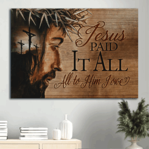 Christian Home Decor Poster Gift - Jesus Landscape & Crosses - Unique Religious Wall Art
