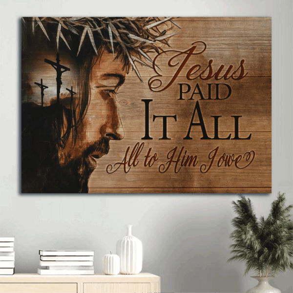 Christian Home Decor Poster Gift – Jesus Landscape & Crosses – Unique Religious Wall Art