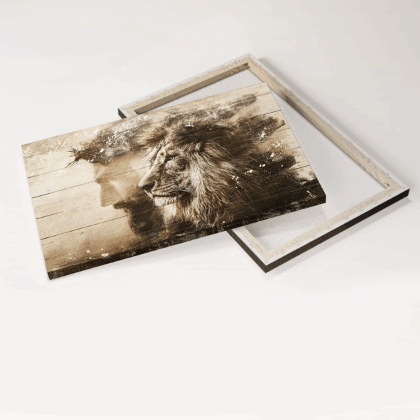 Jesus and Lion of Judah Poster Home Decor Gift for Christians