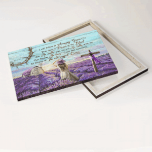 Jesus Landscape Poster - Lavender Field Home Decor Gift for Christian - Amazing Grace 1