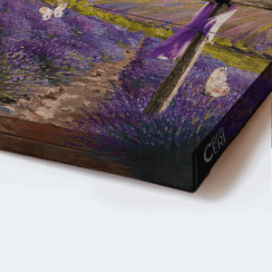 Christian Home Decor Gift: Lavender Field & Barn House Landscape Poster - Child of God Gift 1