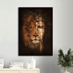 Jesus Portrait Poster: The Lion of Judah Christian Wall Art Home Decor Gift