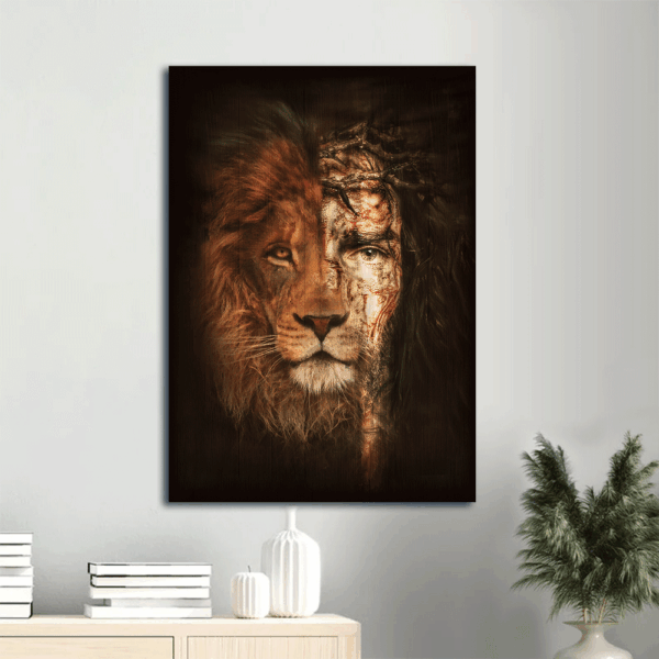 Jesus Portrait Poster: The Lion of Judah Christian Wall Art Home Decor Gift