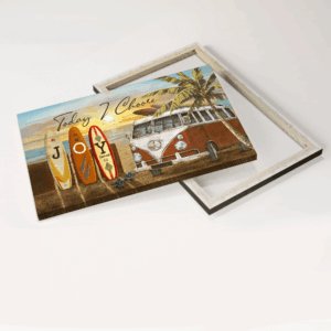 Vintage Bus Sunset Jesus Landscape Poster - Summer Vibe Christian Gift - Today I Choose Joy Home Decor 3