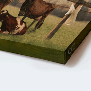 Jesus Farm Life Landscape Poster - Countryside Cow Painting Home Decor Gift for Christian 1