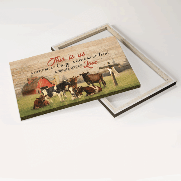 Jesus Farm Life Landscape Poster – Countryside Cow Painting Home Decor Gift for Christian