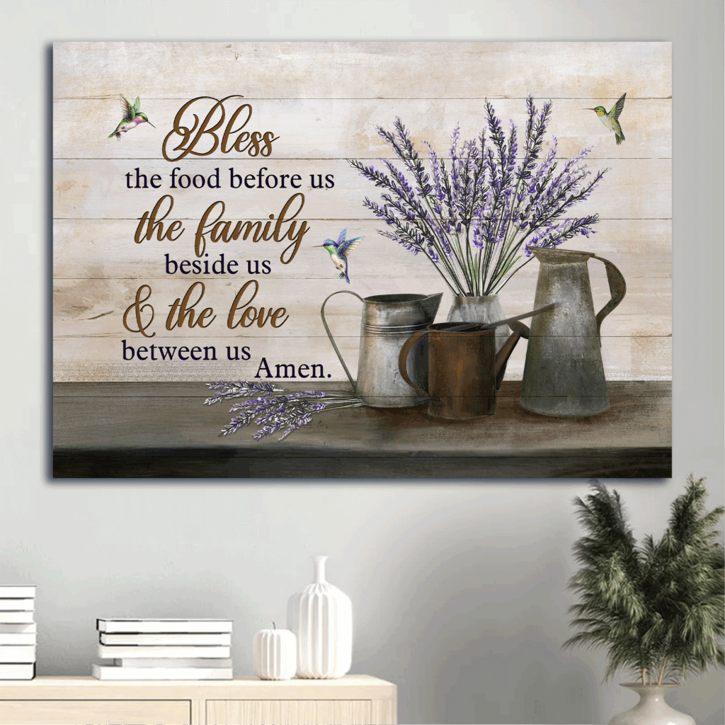 Blessed Jesus Landscape & Hummingbird Poster – Lavender Home Decor Gift for Christians Blessed Jesus Landscape & Hummingbird Poster – Lavender Home Decor Gift for Christians