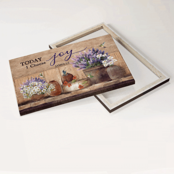 Christian Home Decor: Jesus Lavender Vase & Hummingbird Poster Gift – Choose Joy Today
