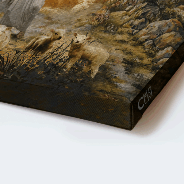 Jesus Landscape Poster Home Decor Gift – Lambs of God Door to Heaven Peaceful Place – Perfect Gift for Christian
