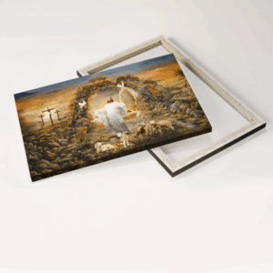 Jesus Landscape Poster Home Decor Gift - Lambs of God Door to Heaven Peaceful Place - Perfect Gift for Christian 3