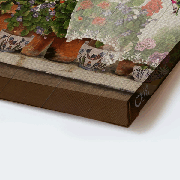 Christian Home Decor Gift: Jesus Landscape Poster with Kalanchoe Plant Cherry Tomato Flower Pots – Inspirational Gift