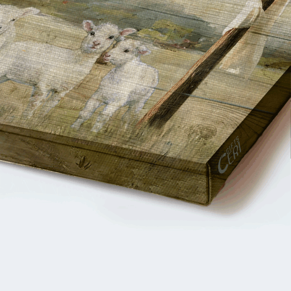 Christian Home Decor Gift – Jesus Landscape Poster with Lamb of God Cross Farm – Be Still and Know – Gift for Christians