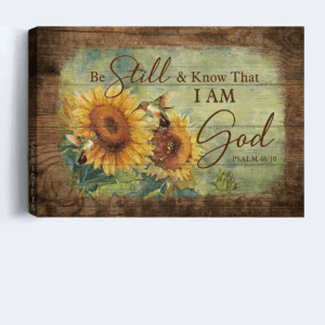 Stunning Jesus Landscape and Sunflower Hummingbird Poster - Perfect Christian Home Decor Gift 1
