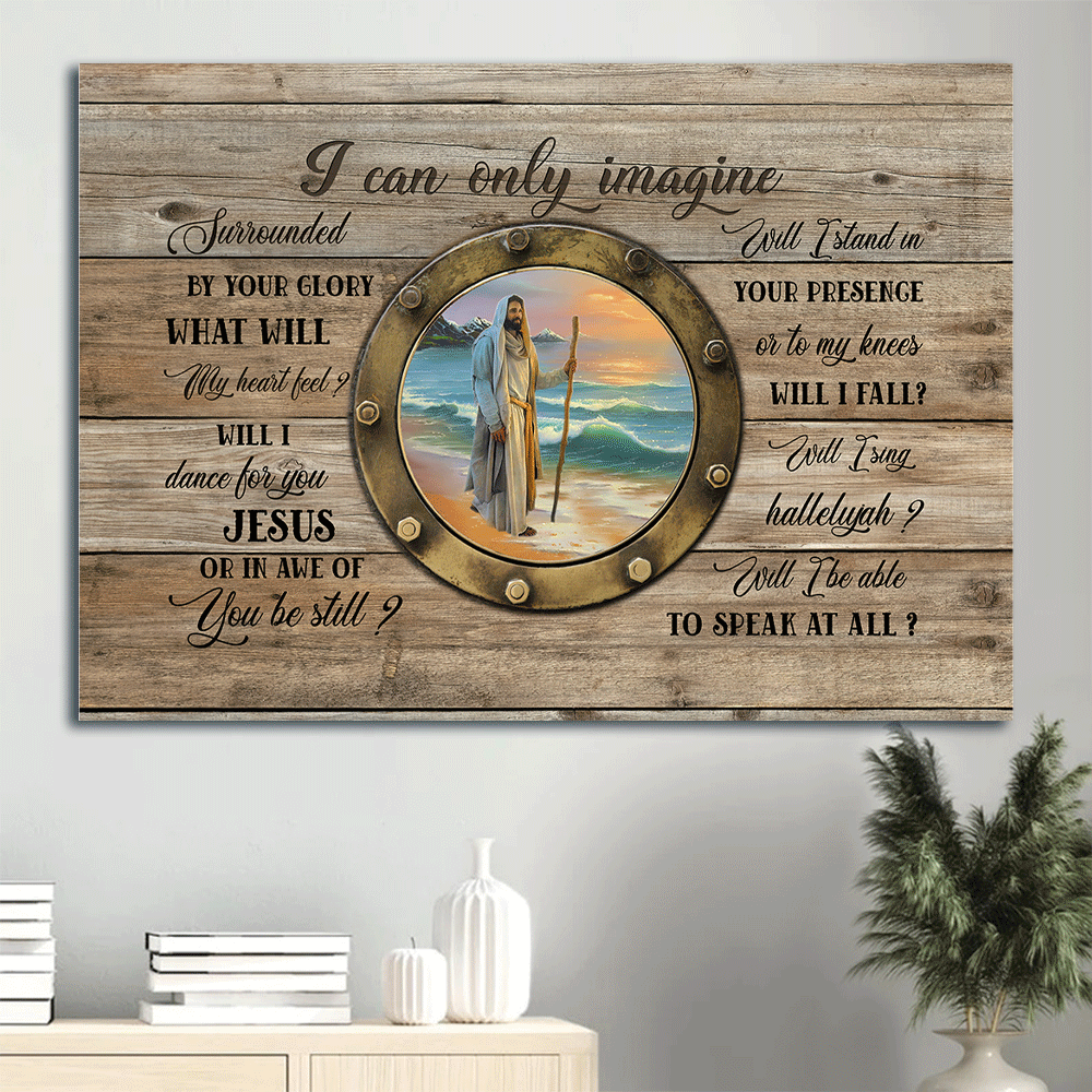 Christian Jesus Landscape Poster Home Decor Gift – Walking with Jesus on the Beach – Christian Wall Art Print Christian Jesus Landscape Poster Home Decor Gift – Walking with Jesus on the Beach – Christian Wall Art Print