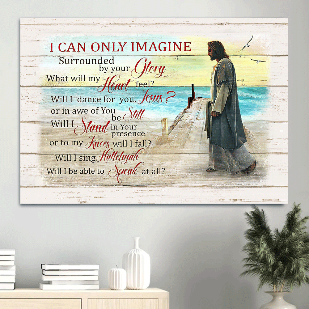 Jesus Walking on Beach Poster – Christian Home Decor Gift – Landscape Wall Art Print Jesus Walking on Beach Poster – Christian Home Decor Gift – Landscape Wall Art Print