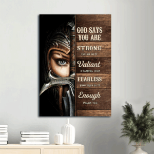 Female Warrior Jesus Portrait  Poster Home Decor Gift - Knight of God Home Decor Gift for Christian - Wall Art Prints