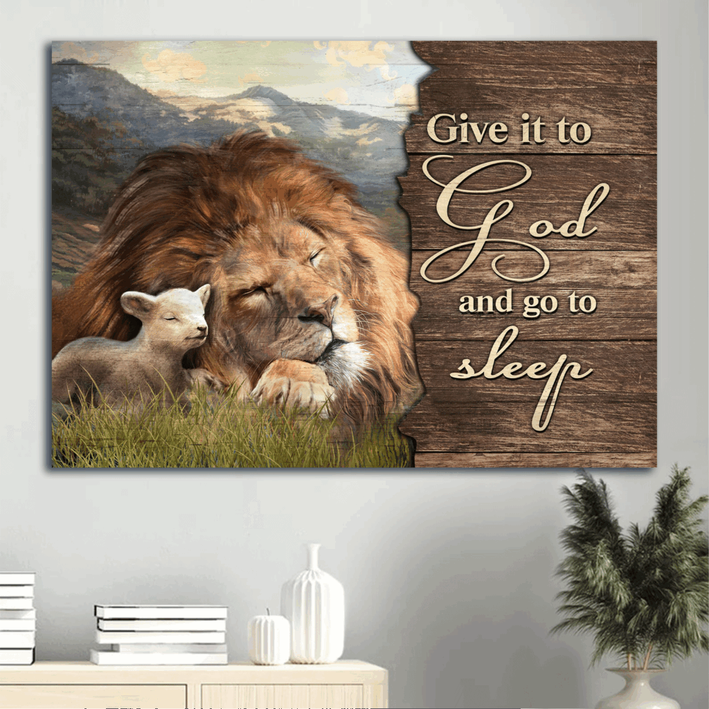 Jesus Lion of Judah Lamb of God Valley Painting Poster – Christian Home Decor Gift Jesus Lion of Judah Lamb of God Valley Painting Poster – Christian Home Decor Gift