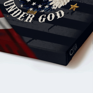 Jesus Landscape Poster Home Decor Gift - American Flag Eagle Cross - Perfect Christian Gift for Patriotic Home Decor 1