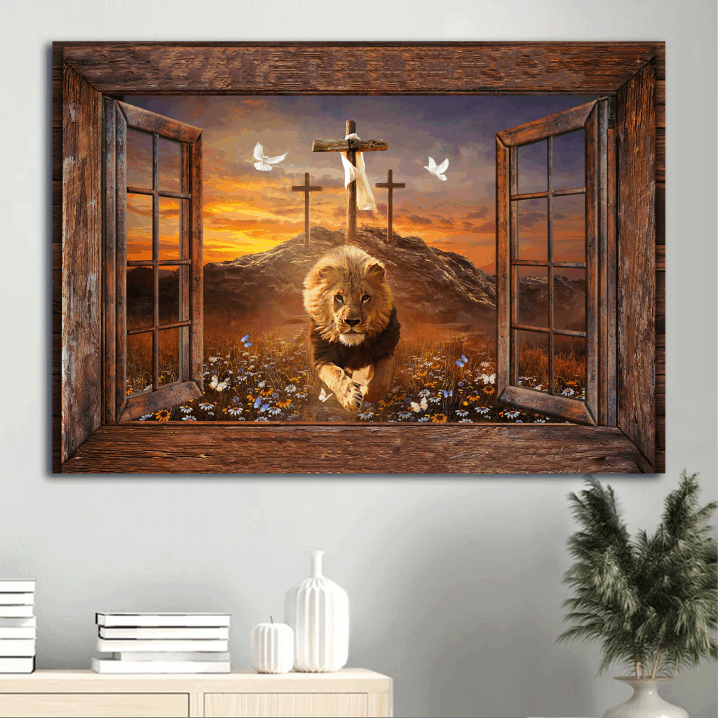 Jesus Lion of Judah Sunset Painting Poster – Christian Home Decor Gift Jesus Lion of Judah Sunset Painting Poster – Christian Home Decor Gift