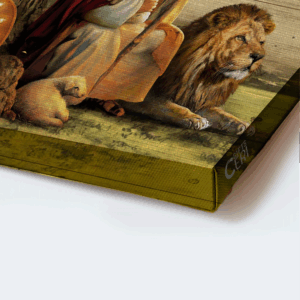 Christian Home Decor Poster - Jesus Lion Lamb Red Cardinal Gift - Be Still and Know God 1