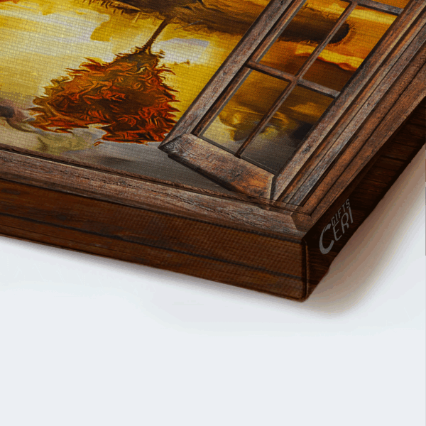 Jesus Lion of Judah Sunset Landscape Poster – Christian Home Decor Gift