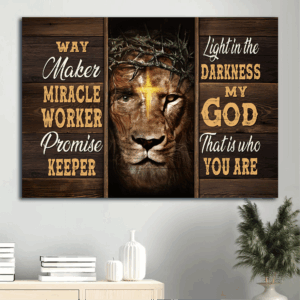 Jesus Lion of Judah Abstract Art Poster - Christian Home Decor Gift