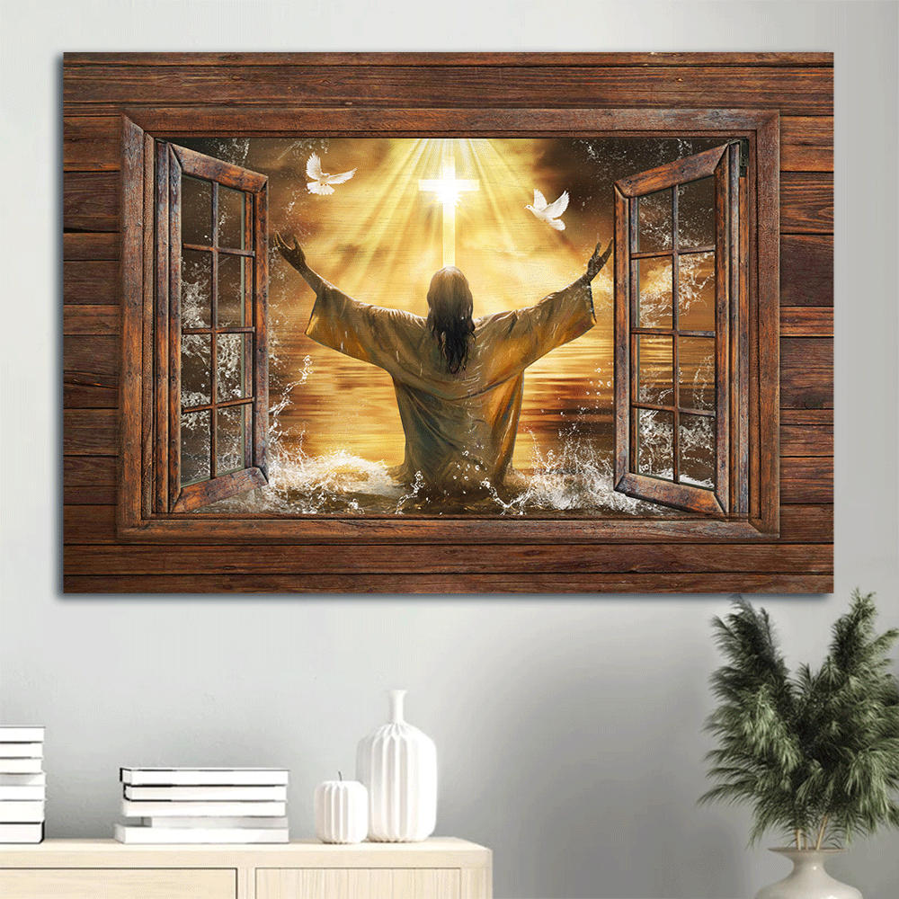 Jesus Landscape Poster: Sunset Artwork with White Dove Christian Gift Home Decor Print Jesus Landscape Poster: Sunset Artwork with White Dove Christian Gift Home Decor Print