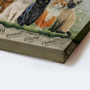 Jesus Landscape Poster: Cat Lover Gift for Christian - God Says You Are - Wall Art Print 1