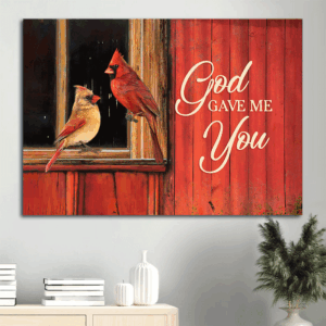 God Gave Me You Couple Landscape Poster - Anniversary Gift - Wall Art Decor