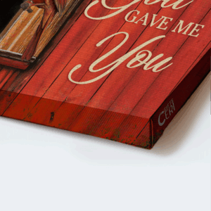God Gave Me You Couple Landscape Poster - Anniversary Gift - Wall Art Decor 1