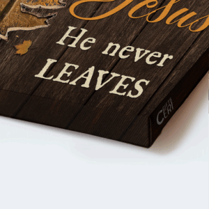 Maple Shape Autumn Forest Jesus Landscape Poster Home Decor Gift - Perfect Christian Fall Decor 1