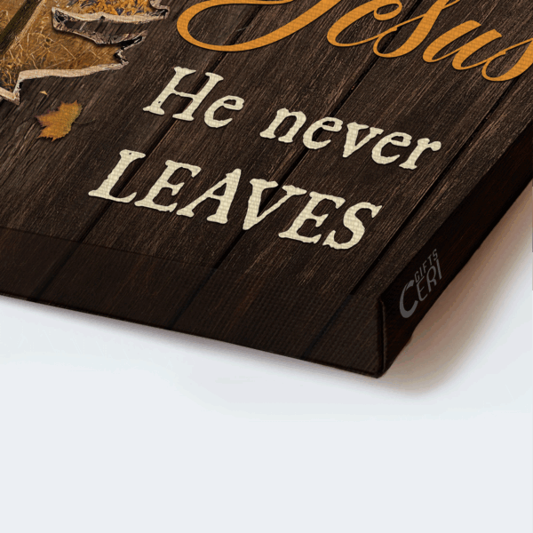 Maple Shape Autumn Forest Jesus Landscape Poster Home Decor Gift – Perfect Christian Fall Decor