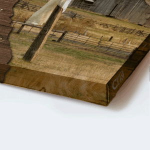 Tranquil Farm and Wooden Cross Jesus Landscape Poster - Christian Home Decor Gift with Amazing Grace Theme 1