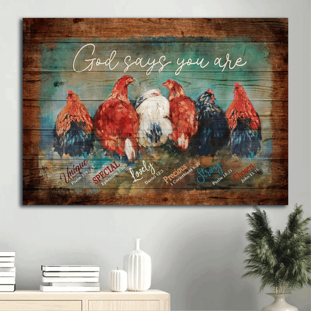 Jesus Landscape Poster Home Decor – Farm Poster Home Decor Gift Gift for Christian – God Says You Are – Wall Art Print Jesus Landscape Poster Home Decor – Farm Poster Home Decor Gift Gift for Christian – God Says You Are – Wall Art Print